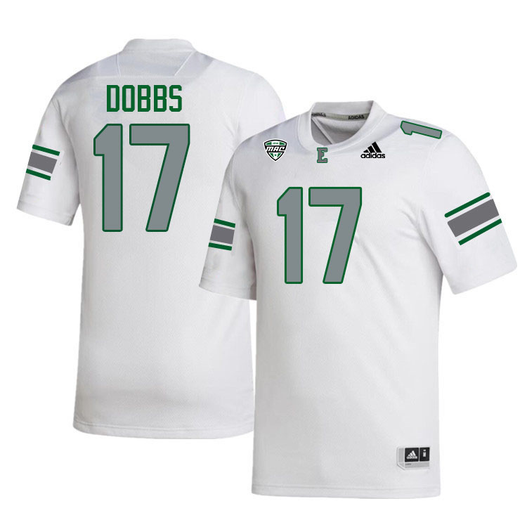 Eastern Michigan Eagles #17 Caleb Dobbs College Football Jerseys Stitched-White